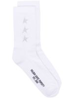Golden Goose chaussettes nervurées à motif d'étoiles - Blanc Golden Goose chaussettes nervurées à motif d'étoiles - Blanc