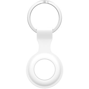 Apple AirTag Silicone Ring Sleutelhanger - Wit