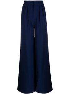 Alberta Ferretti pantalon ample à taille haute - Bleu