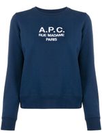 A.P.C. top en maille à logo - Bleu