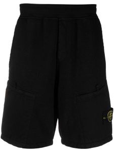 Stone Island bermuda en coton à patch Compass - Noir