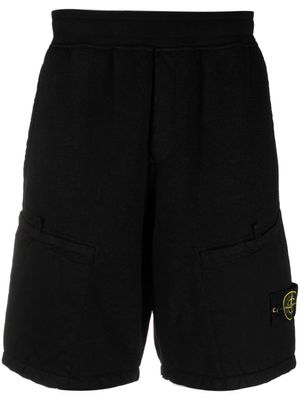 Stone Island bermuda en coton à patch Compass - Noir