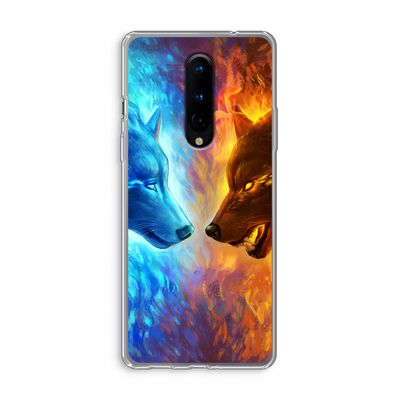 Fire & Ice: OnePlus 8 Transparant Hoesje