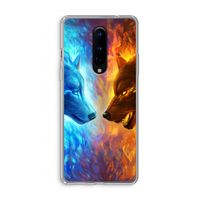 Fire & Ice: OnePlus 8 Transparant Hoesje