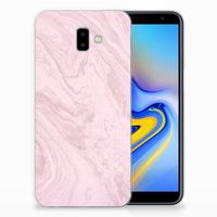 Samsung Galaxy J6 Plus (2018) TPU Siliconen Hoesje Marble Pink - Origineel Cadeau Vriendin