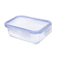 CM Vershoudbakje/lunchbox - luchtdicht - met clips - glas - 17 x 12 x 6 cm - 590 ml