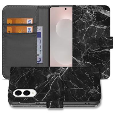 Samsung Galaxy S25 Edge | Bookcase | Marmer Zwart Samsung Galaxy S25 Edge | Bookcase | Marmer Zwart