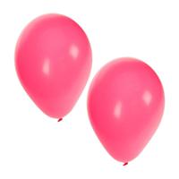 Bellatio Decorations party ballonnen - 25x stuks - roze - 27 cm - verjaardag - versiering - thumbnail