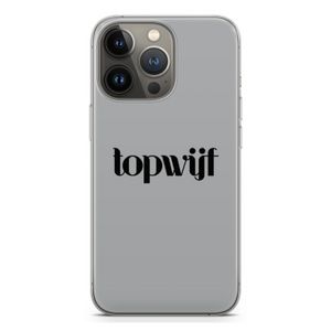 Topwijf Grijs Zwart: iPhone 13 Pro Transparant Hoesje
