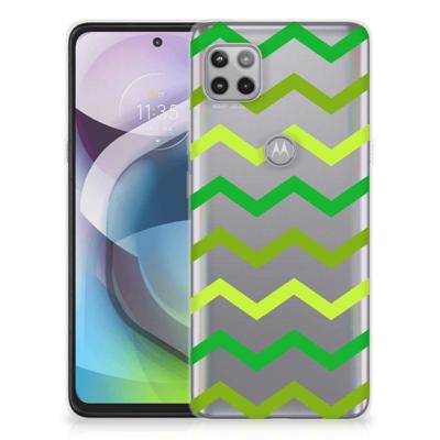 Motorola Moto G 5G | TPU bumper | Zigzag Groen