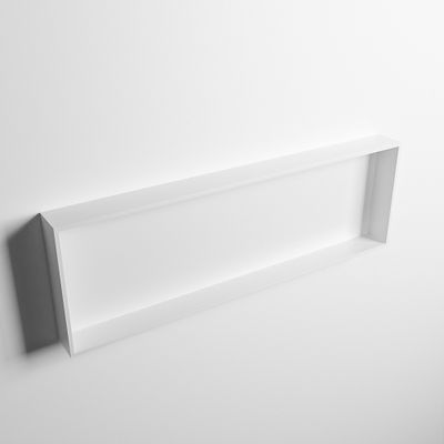 MONDIAZ EASY Nis 89,5x29,5cm in solid surface kleur Talc | Talc. 1 vak geschikt voor in- of opbouw