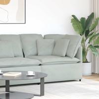 Modulaire hoekmodule bank met kussens 100 cm lichtgrijs