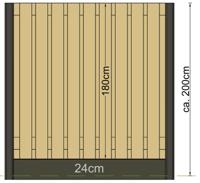 Berton sleufpaal Vecht gecoat tussenmodel 270 cm Tuindeco - Tuindeco