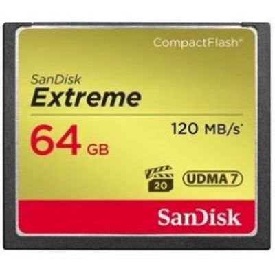 SanDisk Extreme 64GB CompactFlash Geheugenkaart SanDisk Extreme 64GB CompactFlash Geheugenkaart