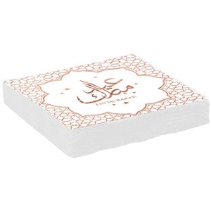 Ramadan thema Eid Mubarak suikerfeest servetten - 40x - 33 x 33 cm - papier