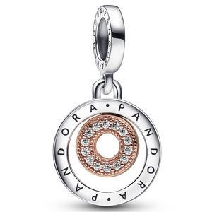 Pandora 782287C01 Hangbedel Signature Circles zilver-zirconia rose-en zilverkleurig-wit (retired)