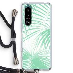 Palmbladeren: Sony Xperia 5 III Transparant Hoesje met koord