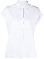 Matteau chemise en coton biologique à col pointu - Blanc