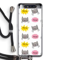 Meow: Samsung Galaxy A80 Transparant Hoesje met koord