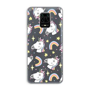 Rainbow Unicorn: Xiaomi Redmi Note 9 Pro Transparant Hoesje