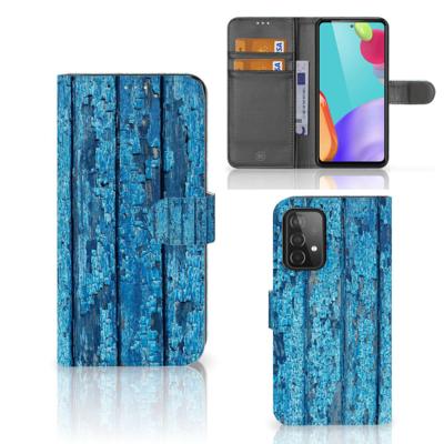 Samsung Galaxy A52 | Book Style Case | Wood Blue