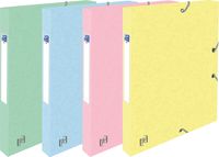 Oxford Top File+ elastobox, rug van 2,5 cm, geassorteerde pastelkleuren, pak van 4 stuks - thumbnail