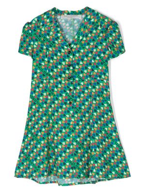 Philosophy Di Lorenzo Serafini Kids robe-chemise à imprimé cœur - Vert
