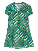 Philosophy Di Lorenzo Serafini Kids robe-chemise à imprimé cœur - Vert