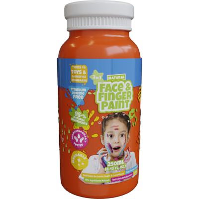 Boti Natural face & fingerpaint fles - oranje, 250ml