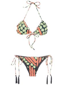 Brigitte bikini Kate à imprimé abstrait - Multicolore