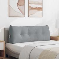 VidaXL Rugkussen lichtgrijs 120 x 24 x 50 cm stof