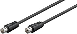 Goobay 11723 coax-kabel 3C-2V 5 m Coaxiaal Zwart
