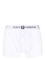 Dolce & Gabbana boxer en coton à logo imprimé - Blanc