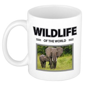 Foto mok Olifant mok / beker - wildlife of the world cadeau Olifanten liefhebber - feest mokken