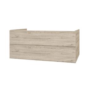 Onderkast BWS Elite 120x45x50 cm Met Horizontaal Reliëf Licht Hout Boss & Wessing