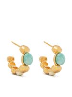 Aurelie Bidermann boucles d'oreilles serties d'amazonite