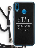 Stay true: Huawei P20 Lite Transparant Hoesje met koord