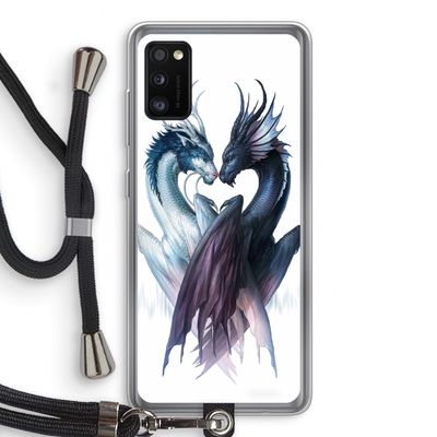 Yin Yang Dragons: Samsung Galaxy A41 Transparant Hoesje met koord
