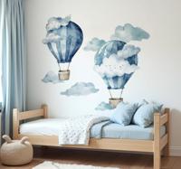 Blauwe ballonnen muursticker