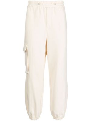 ZZERO BY SONGZIO pantalon de jogging cargo à lien de resserrage - Blanc
