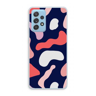 Memphis Shapes Pink: Samsung Galaxy A73 Transparant Hoesje