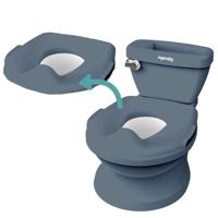 INGENUITY Mini WC per bambini con riduttore WC incluso, scarico musicale e porta salviette integrato, blu