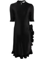 Rabanne robe courte asymétrique à coupe courte - Noir