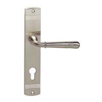 Intersteel Deurklink Emily op schild profielcilindergat 72mm nikkel mat - thumbnail
