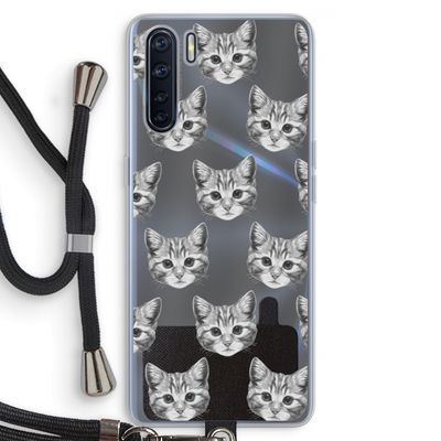 Kitten: Oppo A91 Transparant Hoesje met koord