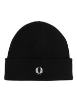 Fred Perry bonnet en maille à logo brodé - Noir - thumbnail