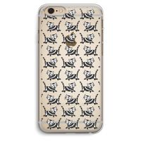 Zwarte poes: iPhone 6 Plus / 6S Plus Transparant Hoesje