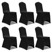 VidaXL Stoelhoes stretch zwart (6 stuks)