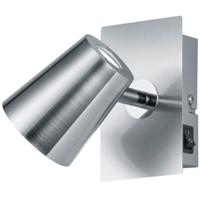 LED Wandspot Vierkant 6W - Warm Wit 3000K - Mat Nikkel Aluminium