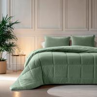 Zavelo Easy All-in-one-Dekbed Velvet Groen-Lits-Jumeaux (240x200 cm)